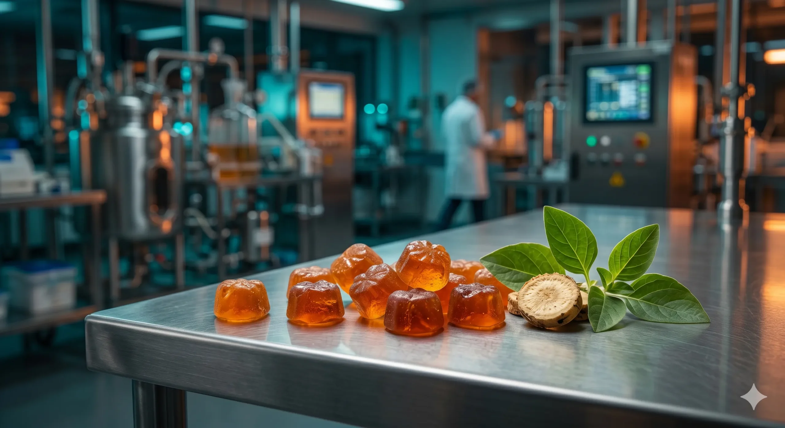 Formulación y producción a gran escala de Gomitas Afrodisiacas con extractos botánicos en laboratorio de maquila en México.
