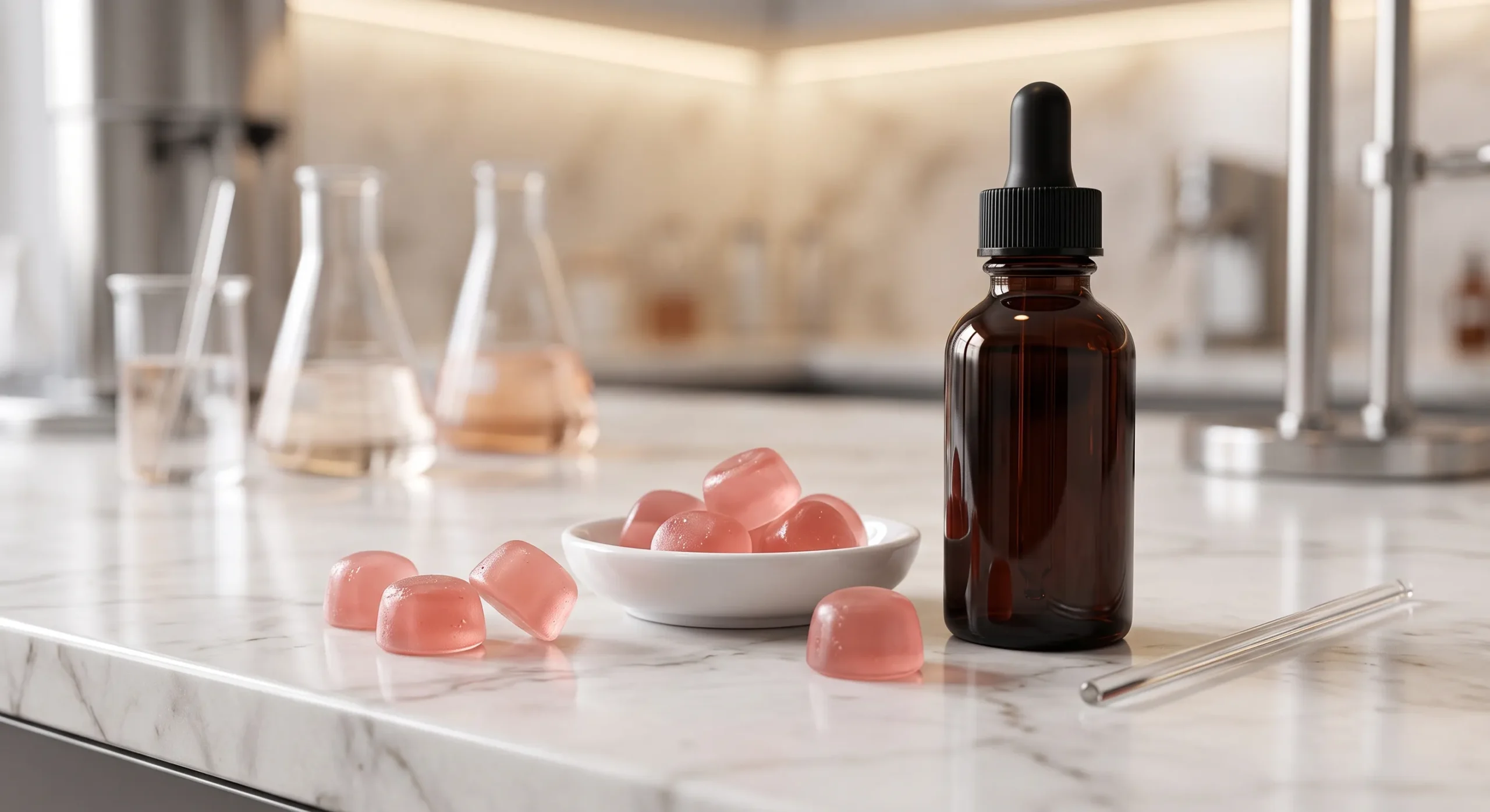 Formulación premium de gomitas de colageno para marcas de belleza y dermatología en México.